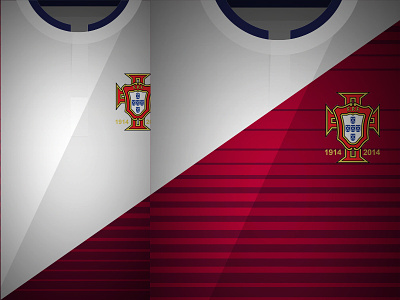 Portugal Home/Away Shirts World Cup Brazil 2014 brazil2014 design flat illustration portugal world cup
