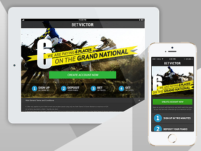 Grand National Responsive Layout advertising design desktop grand national landing page layout mobile responsive tablet ui ux visual