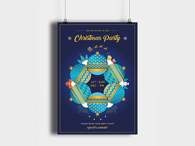 Poster - Christmas Party christmas design illustration illustrator poster poster design vector