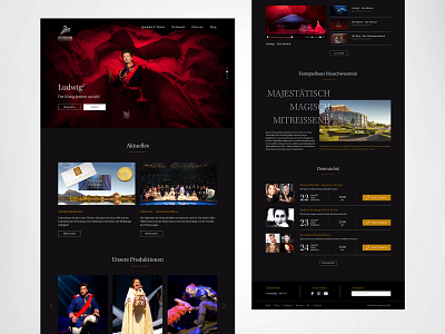 Festspielhaus Neuschwanstein | Redesign concept design graphic design musical redesign theater theatre ui web design webdesign website