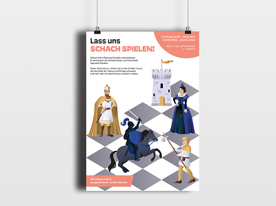 Poster - Chess Club chess club design graphic design illustration poster