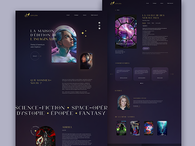 Explora Website books design fantasy publishing house ui ui design web design webdesign website website design