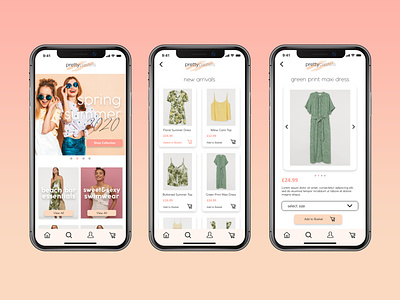 Ecommerce Mobile App - Women's Clothing Store app clothing brand ecommerce ui ui design uiux ux