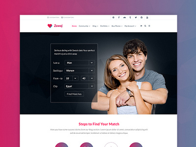 Zawaj - Dating PSD Template