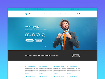 Noa7 - Multi Purpose PSD Template