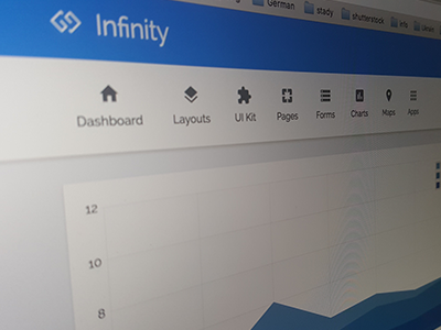 Infinity - Topbar admin app application bootstrap charts crm dashboard kit panel ui visualization web app