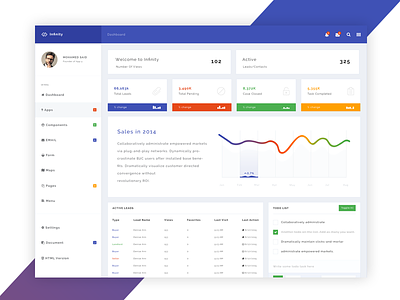 Infinity - Free Dashboard PSD - Home Page #2