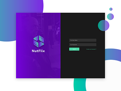 NutFlix - Tv Series - Movies CMS - login page