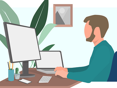 Work 2d illustration design flat illustration