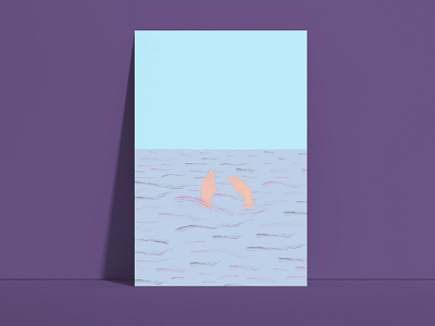 Swimming good female good hands illustration illustrator minimalist ocean purple sea show swimming underwater water