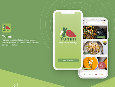 UI Design Recipes mobile App carrot course delivery design favorites food fresh green groceries interaction interface meal mobileapp order recipe shopping ui user ux vegetables