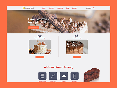 Cake Shop Landing page UI design