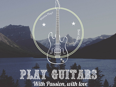 Play Guitars advertising branding graphicdesign logo logo design