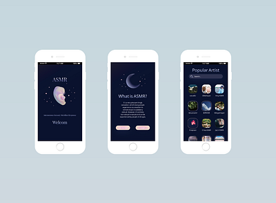 Asmr APP Design ''UI/UX Personalized APP'' app design ui