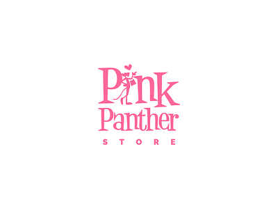 Pink Panther Store design girly logo panther pink pink panther pinky store woman