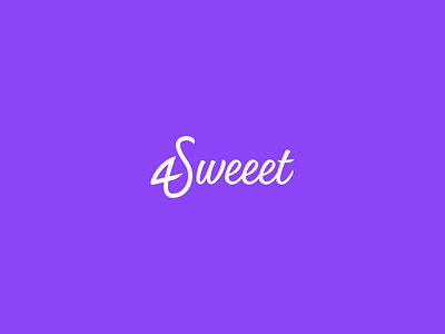 4Sweeet 4s brand branding design logo logodesign monogram purple sweet