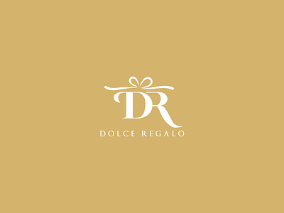 DOLCE REGALO brand branding design design app gift gifted golden icon logo logo design logotype monogram surprise vector white