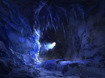 Ice Cave cave environment frozen ice icecave landscape rocks snow