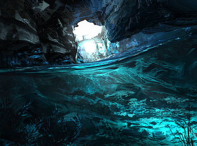 Cavern Pool cave cavern environment landscape pool water