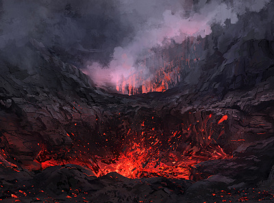 Lava Lake environment lake landscape lava magma rocks