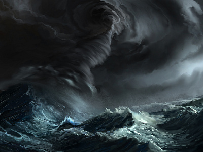 Vortex clouds environment landscape ocean sea storm tornado waves