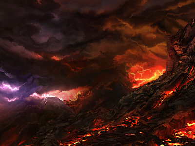 Mt.Fury environment fire fury landscape lava magma volcano