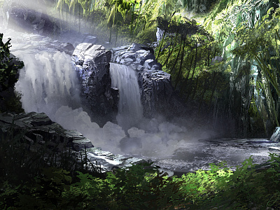 Twin Falls environment landscape scenery trees water waterfall