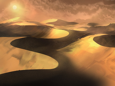 Land of Sand desert dunes enviroment landscape sandals sandstorm yellow