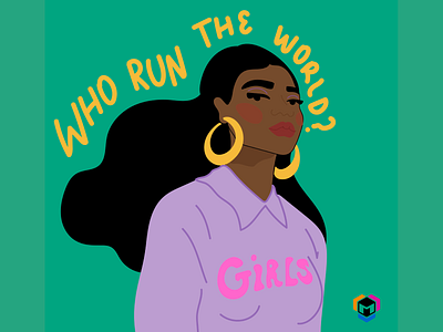 Who Run The World? colorful colorpalette digital illustration illustration woman illustration