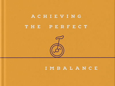 Achieving the Perfect Imbalance book book cover cover cover art flat icon minimalist