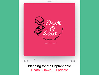 Death & Taxes branding colour funny icon logo podcast