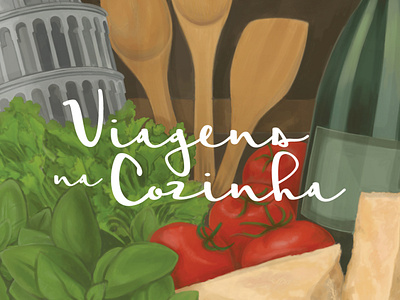 Viagens na Cozinha art direction book book cover branding cookbook illustration label logo