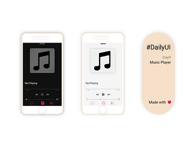 IOS Music app 100 daily ui 100days dailyui day9 design illustration iphonemusicapp music music app musicplayer musicplayerillustration ui uiux ux