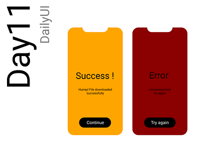 Flash Message daily 100 challenge dailyui day11 dayliui error flash flash message flash messages mobile mobile ui popup success