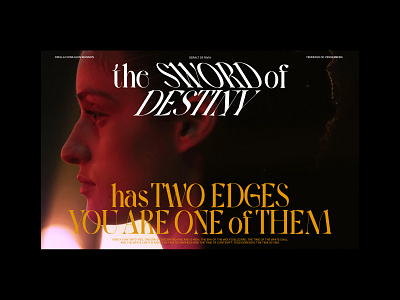 Sword of Destiny clean dark design layout minimal typography web website