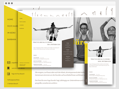 Yoga mit Frau Bausch interface mobile ui ux web design webdesign website wordpress