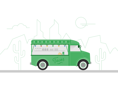 Desert Small Business cactus desert green small business southwest taco truck tacos truck