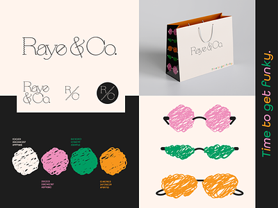 Raye & Co. Branding Concept branding colorful concept graphic design illustrator logo playful sunglasses
