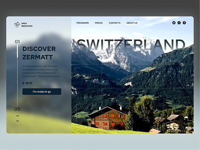 Discover Switzerland design discover ui ux web