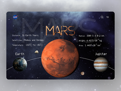 Solar System NASA design solar system ui ux web