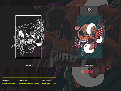 ILLUSTRATION | DOZARTWORK | SKULL ALL NIGHT