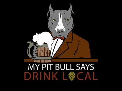 Craft beer Pit Bull t-shirt design craftbeer dog illustration dogs drink local illustration illustration design illustration digital ipa beer pit bull t shirt design