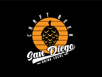 San Diego craft beers t-shirt alcohol ale beer blonde brewing city craft beer drink drink local hops illustration india pale ale ipa lager san diego stout t shirt design