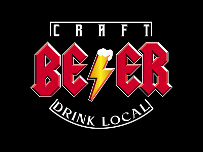 ACDC For Craft Beer Lovers alcohol beer brewing craft beer craftbeer drink drink local hops india pale ale ipa lager shirt design t shirt design tees design