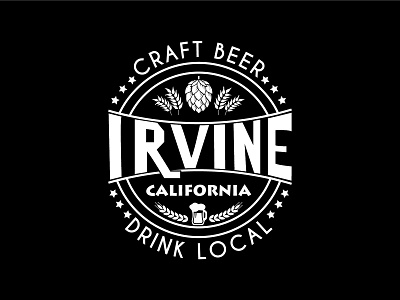 Irvine California Craft Beer logo beer logo brewing craft beer craftbeer drink local hops illustration india pale ale irvine logo shirt design t shirt t shirt design t shirt illustration