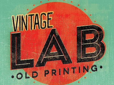 VintageLab - Creative Market creative grunge logos market old orange printing product typography vintage