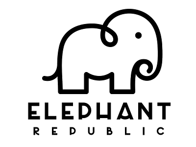 Elephant Republic animal branding design elephant logo republic typography