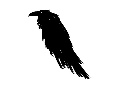 Big black raven. Vector illustrtion. animal bird black crown logo mascot raven tattoo vector wild