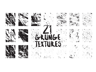 Set of 21 grunge vector textures.
