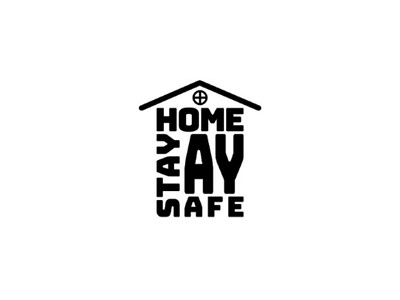 Stay home, stay safe. design graphic home illustration logo safe sign stay vector